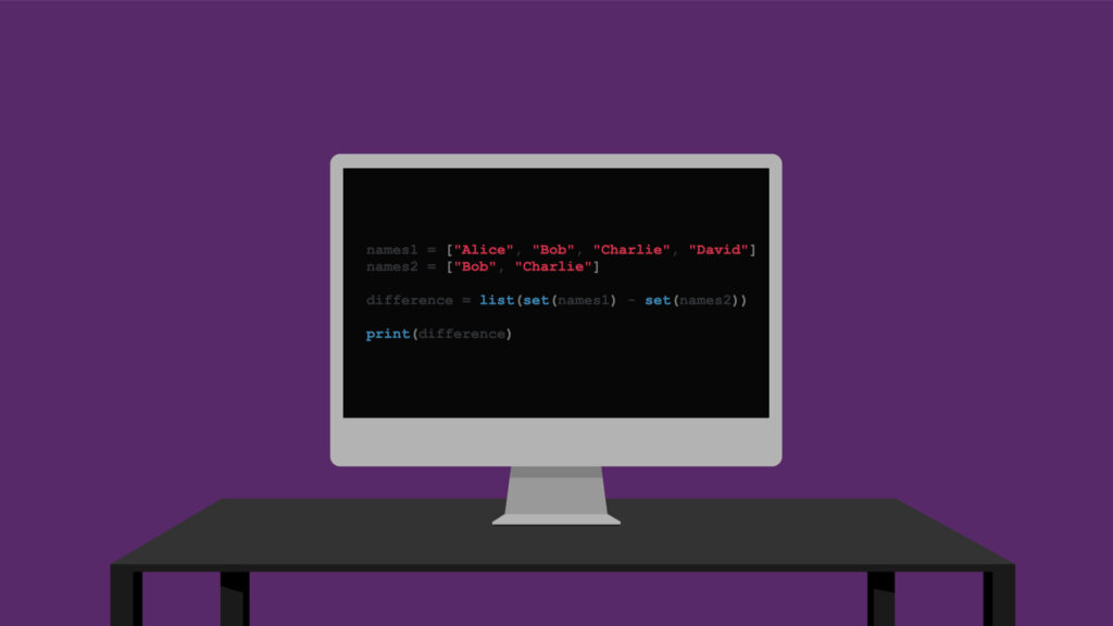 Python How To Find The Difference Between Two Lists Codingem