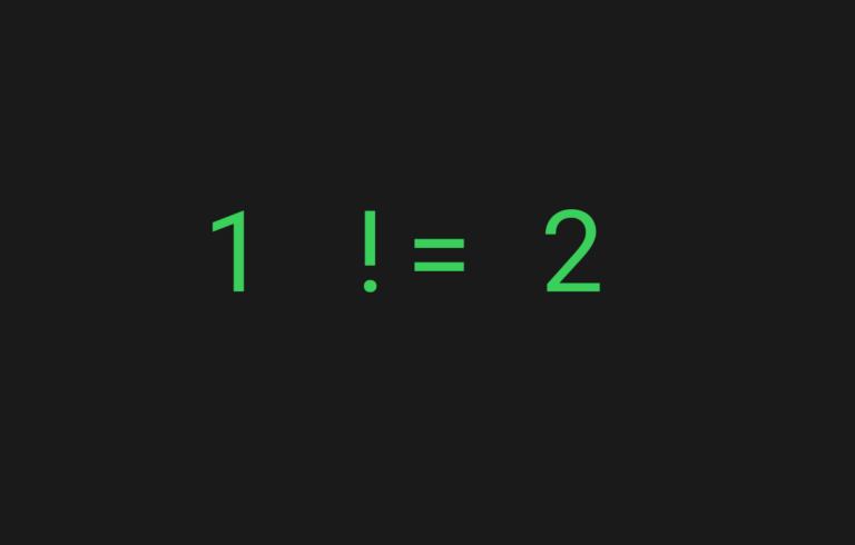 assignment operator not equal