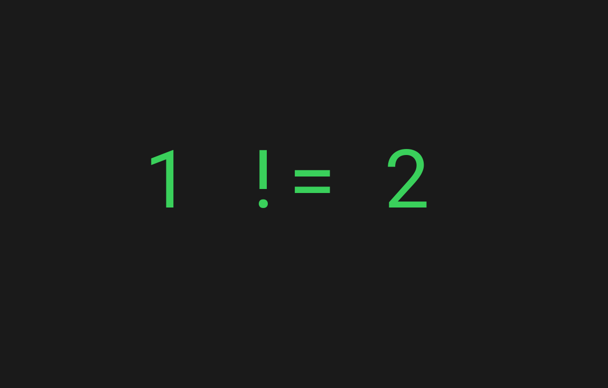 Not Equal In Python